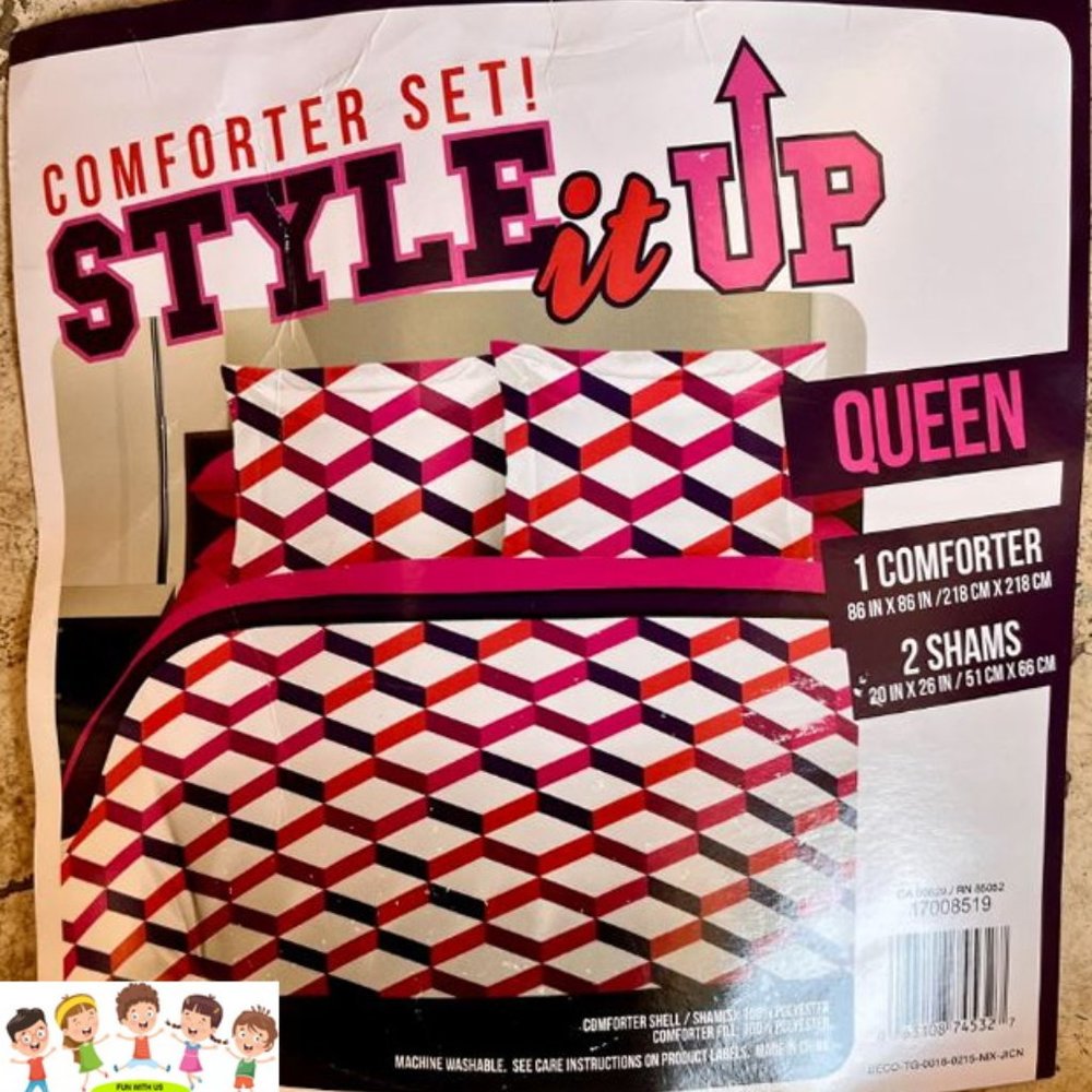 COMFORTER SET WITH SHAMS - QUEEN SIZE